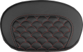 SADDLEMEN Mini Contour Sissy Bar Pad - Dragon Scale - Red Stitch