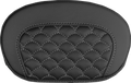 SADDLEMEN Mini Contour Sissy Bar Pad - Dragon Scale - Silver Stitch