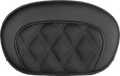 SADDLEMEN Mini Contour Sissy Bar Pad - Lattice Stitch - Gray Stitch