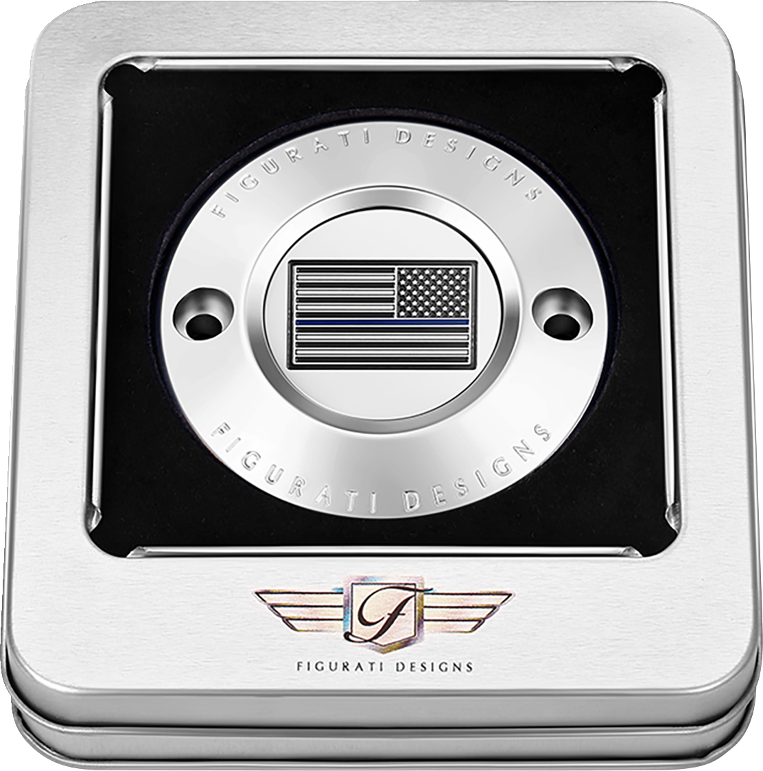 Figurati Designs Cover Timing 2H Am - Blue Stainless Steel