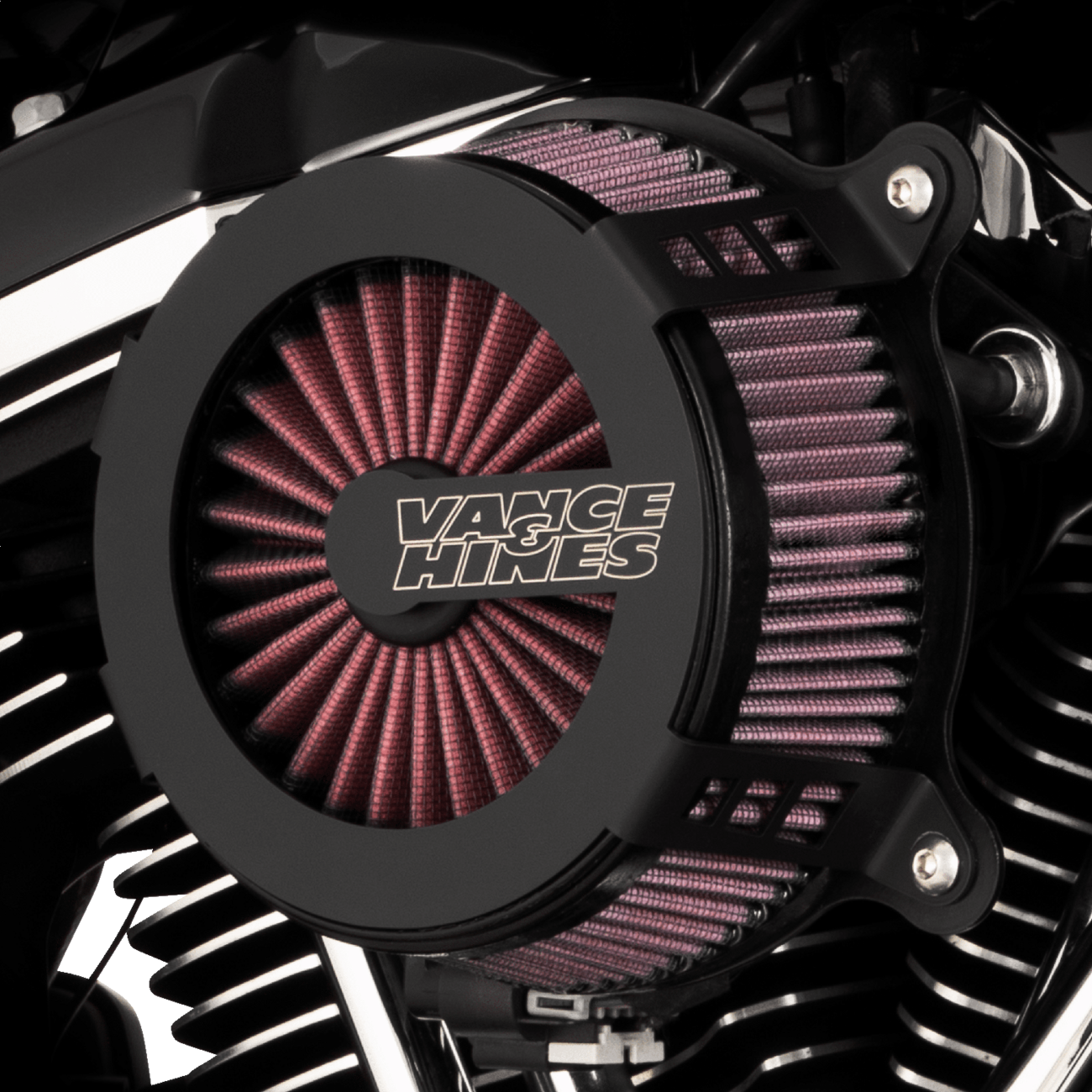 VANCE & HINES VO2 Cage Fighter Air Intake Kit - Black Contrast