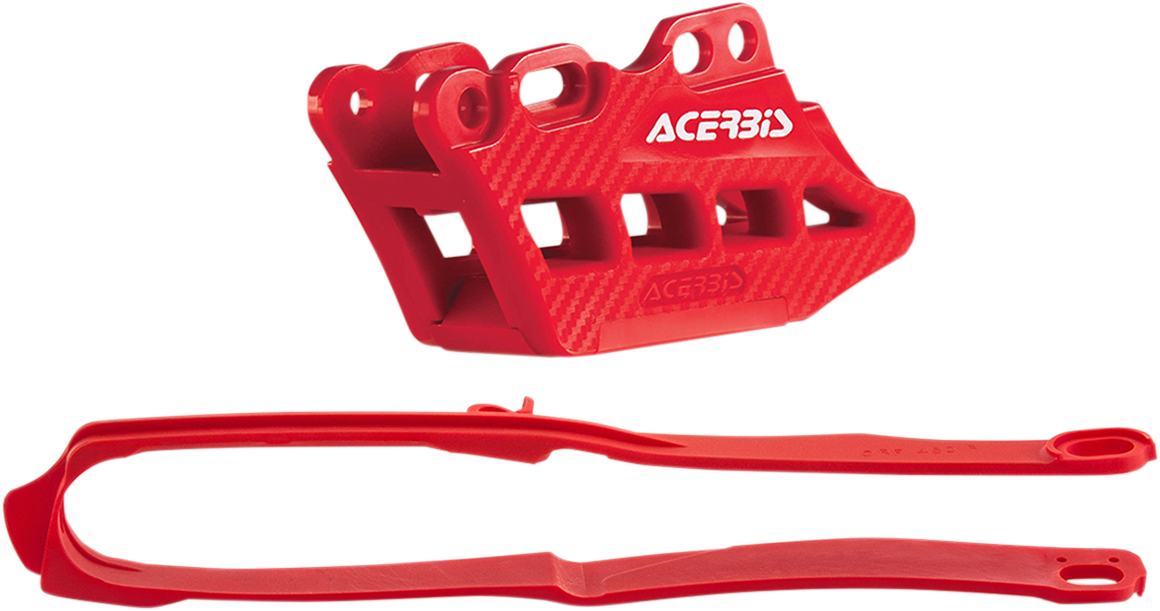 Chain Guide and Slider Kit - Honda CRF250R/CRF450R/RX - Red (1)