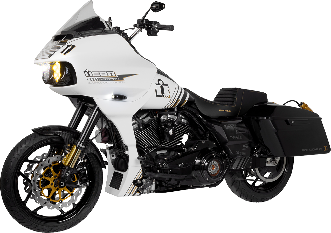SADDLEMEN Carbon Fiber Front Fender - Gloss - Touring '14-'24