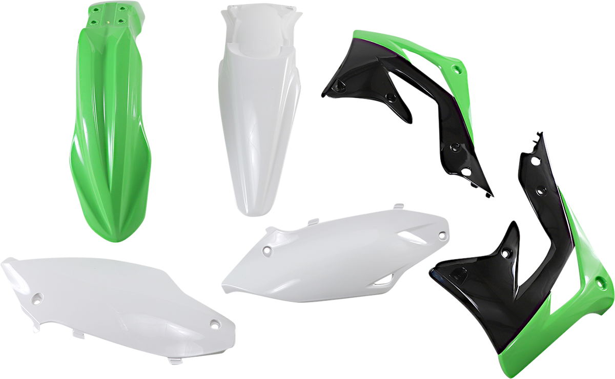 Standard Body Kit - '13 OEM Green/Black/White - Kawasaki - KX '13-'15 (1)