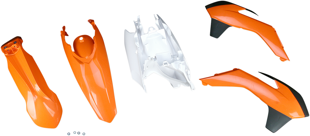 Standard Body Kit - '14 OEM Orange/White - KTM - SX/XC '13-'16 (1)