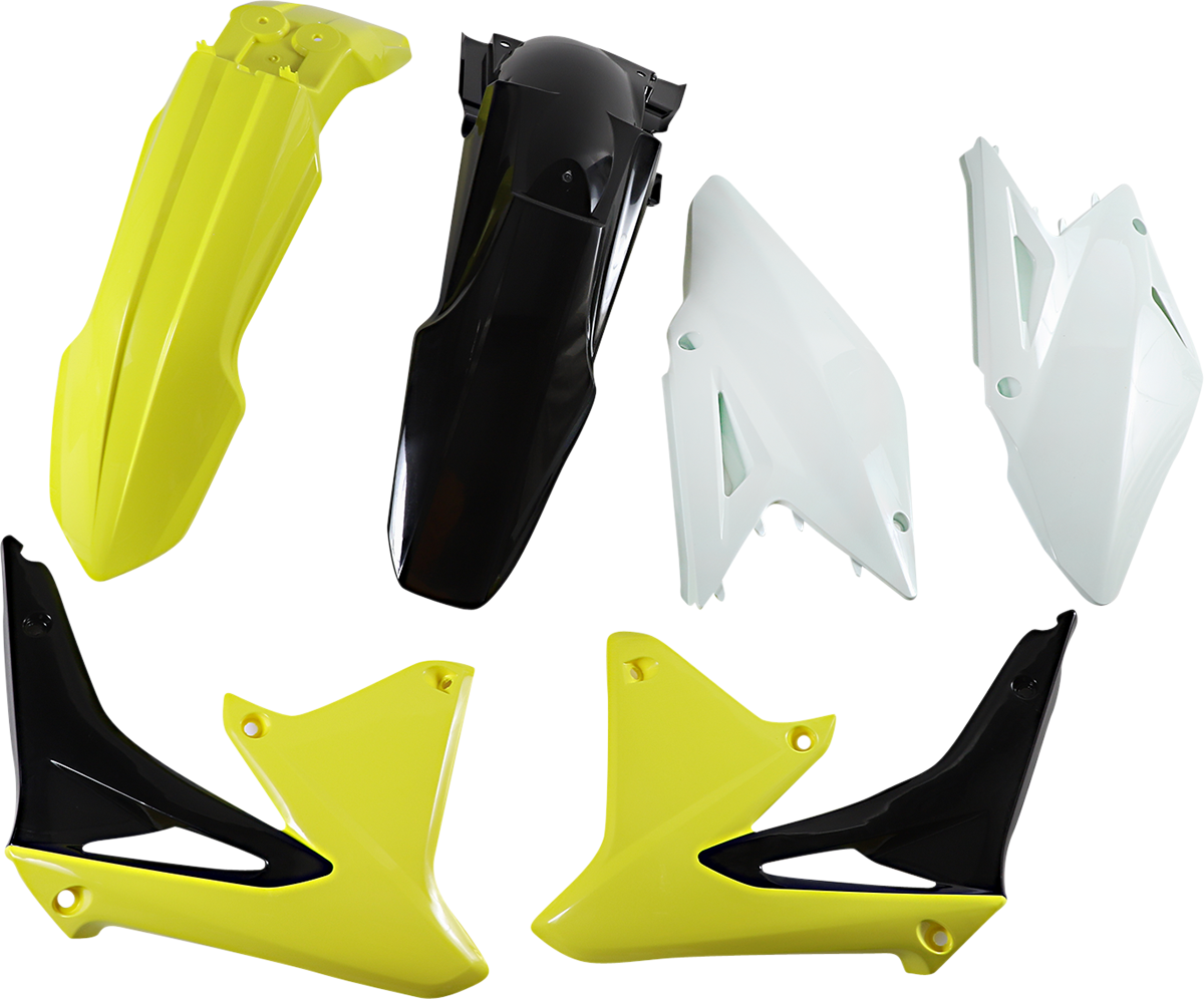 Standard Body Kit - '13 OEM Yellow/Black - Suzuki - RMZ '08-'17 (1)