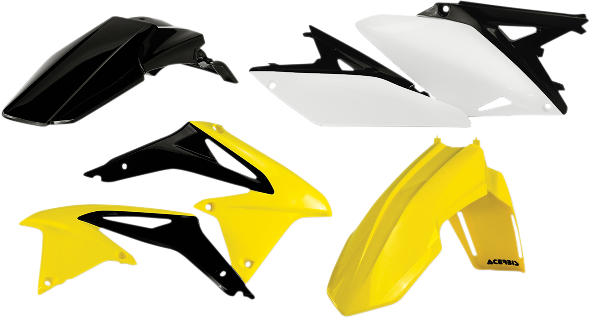 Standard Body Kit - '13 OEM Yellow/Black/White - Suzuki - RMZ '10-'18 (1)