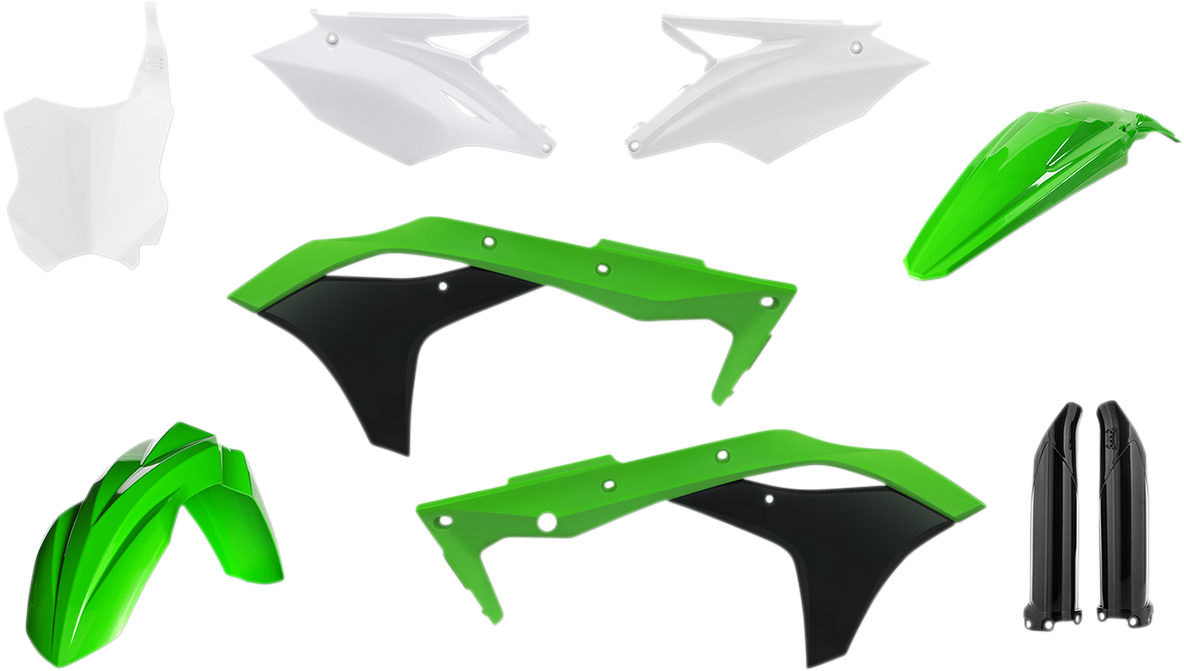 Full Body Kit - '17 OEM Green/Black/White - Kawasaki - KX '17 (1)