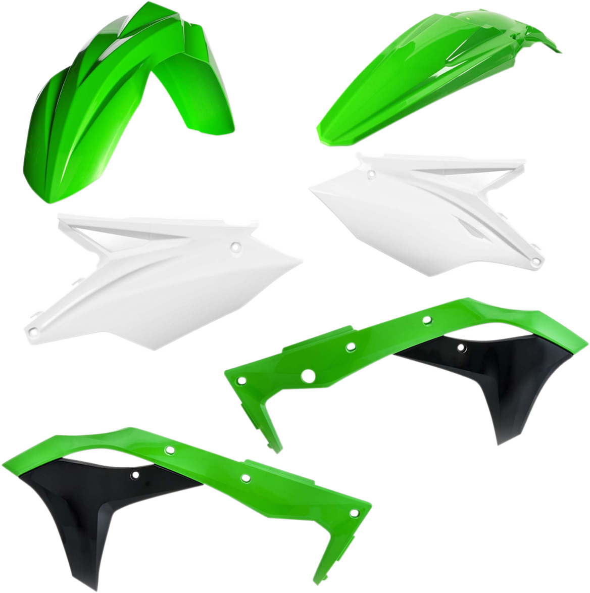 Standard Body Kit - '18 OEM Green/Black/White- Kawasaki - KX 18-'20 (1)