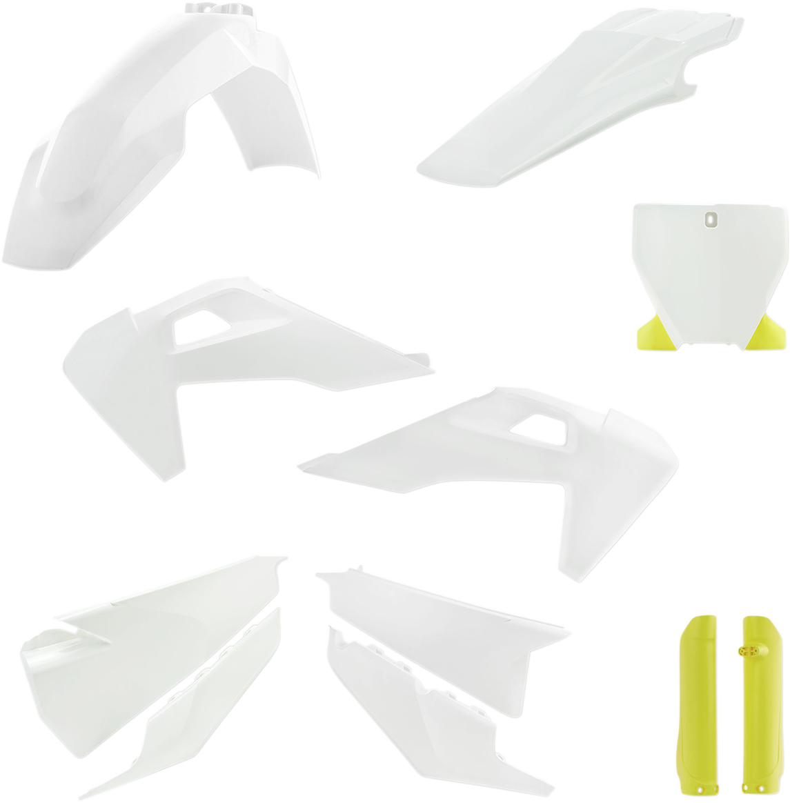 Full Body Kit - '19 OEM White/Yellow - Husqvarna - FC/FX/TC/TX '19-'22 (1)