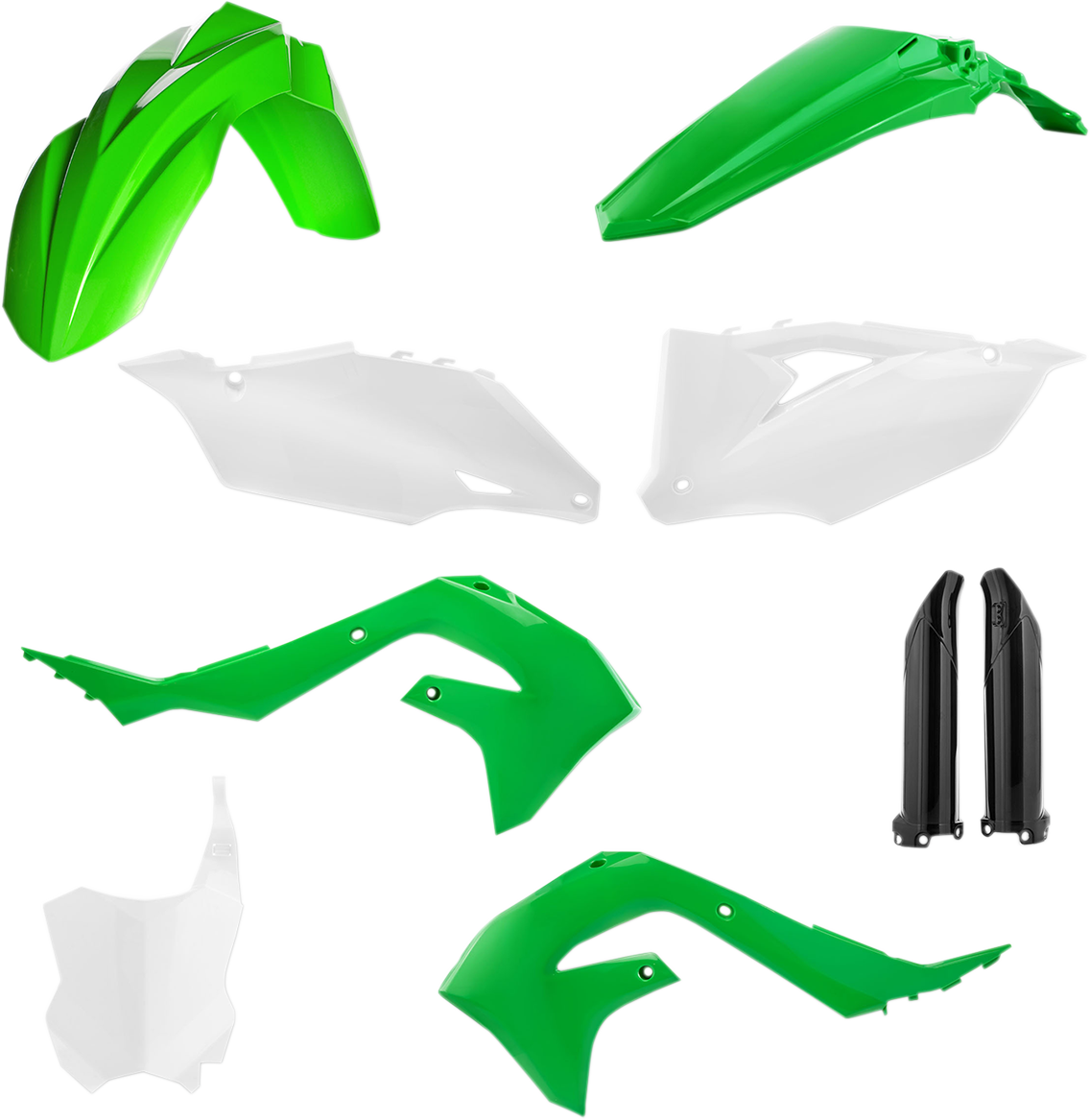 Full Body Kit - '20-'21 OEM Green/White/Black - Kawasaki - KX '19-'24 (1)