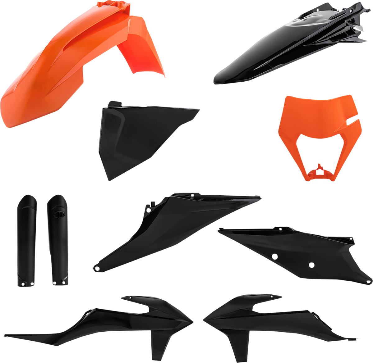 Full Body Kit - '16 OEM Black/Orange - KTM - EX/XC '20-'23 (1)