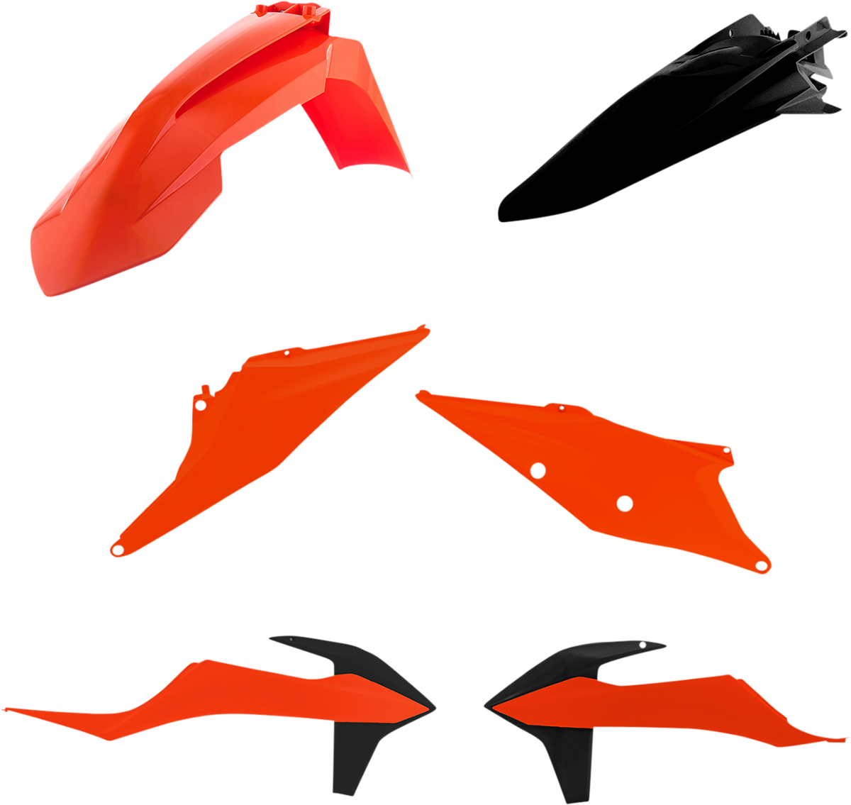 Standard Body Kit - '21 OEM Orange/Black - KTM - EX/XC '20-'23 (1)