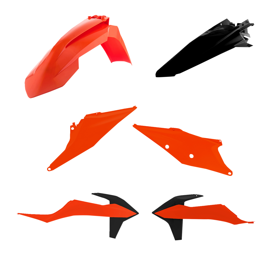 Standard Body Kit - '22 OEM Orange/Black - KTM - EX/XC '20-'23 (1)