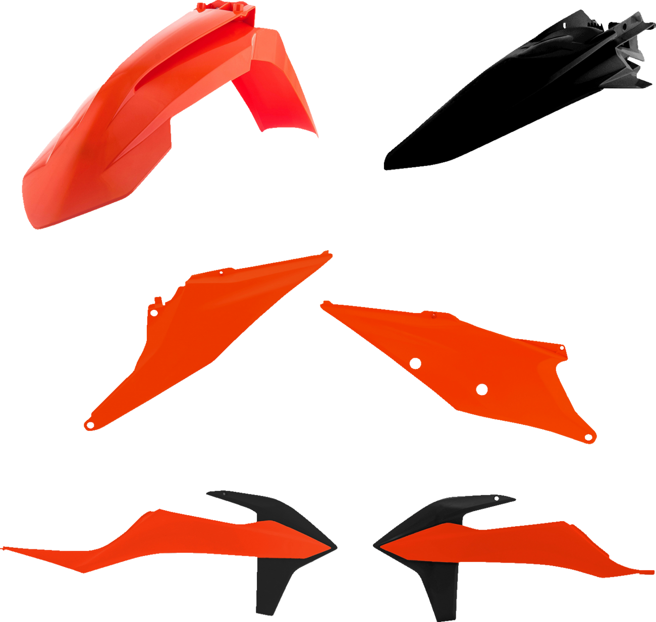Standard Body Kit - '23 OEM Orange/Black - KTM - EX/XC '20-'23 (1)
