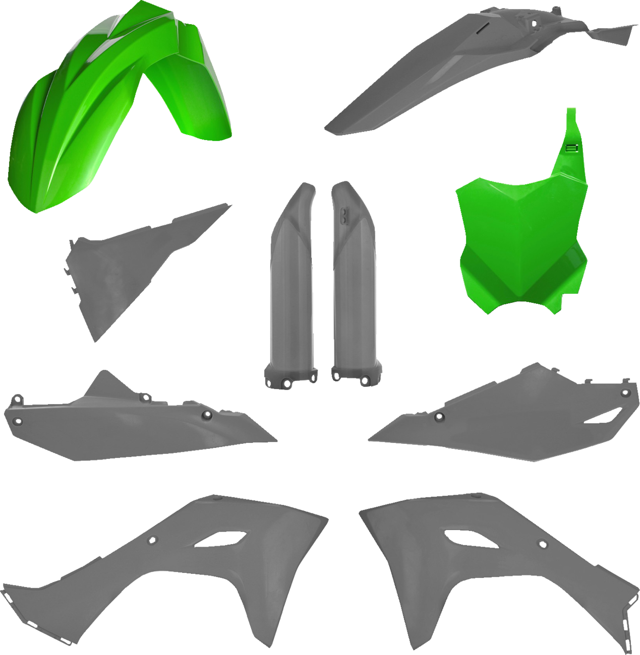 Full Body Kit - Green/Gray - Kawasaki - KX '24-'25 (1)