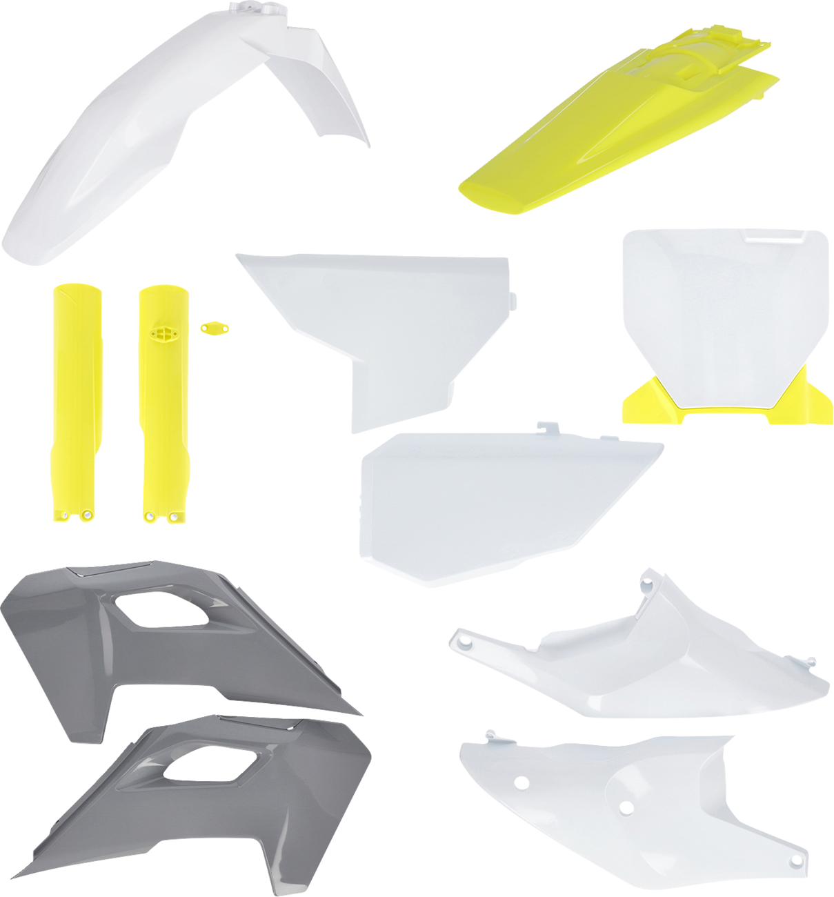 Full Body Kit - '24 OEM White/Gray/Yellow - Husqvarna - FC/FX/TC/TX '23-'24 (1)