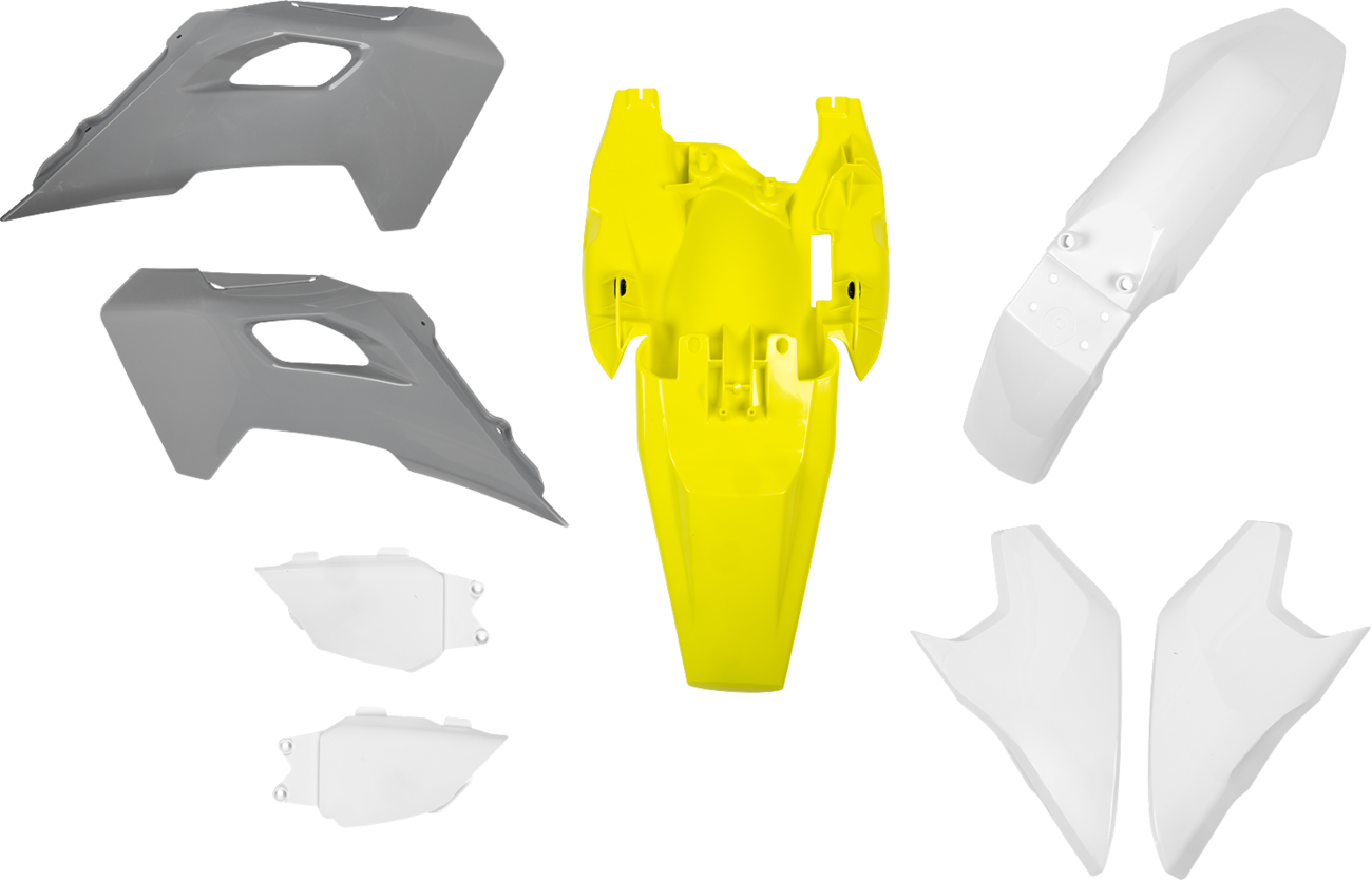 Standard Plastic Kit - '25 OEM Gray/Yellow/White - Husqvarna - TC '24-'25 (1)