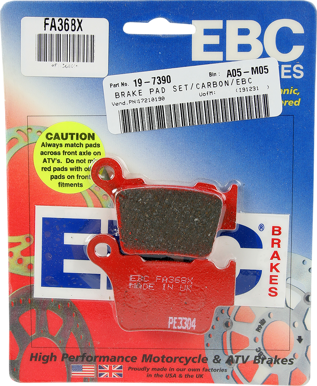 EBC Brake Pad Carbon FA368X
