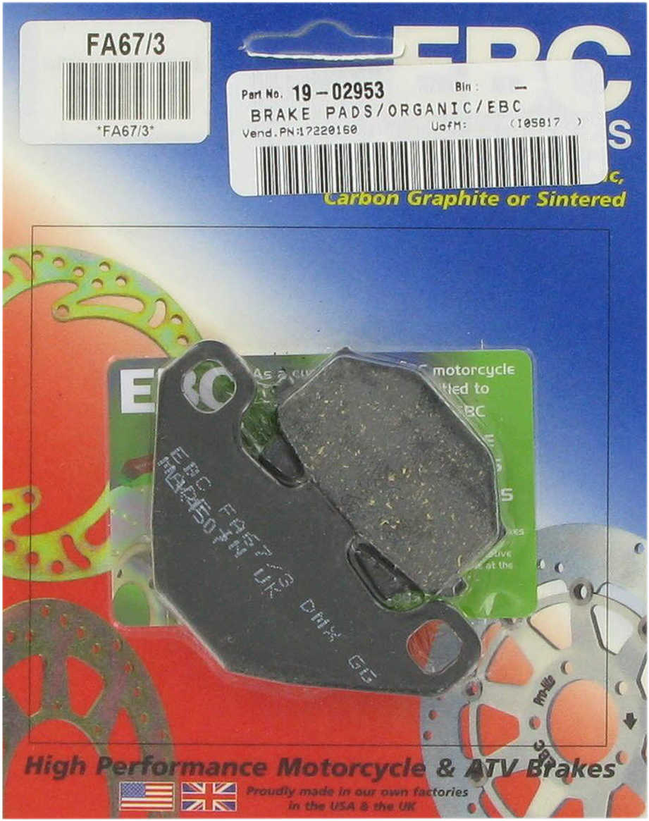 EBC Brake Pad Ebc FA67/3