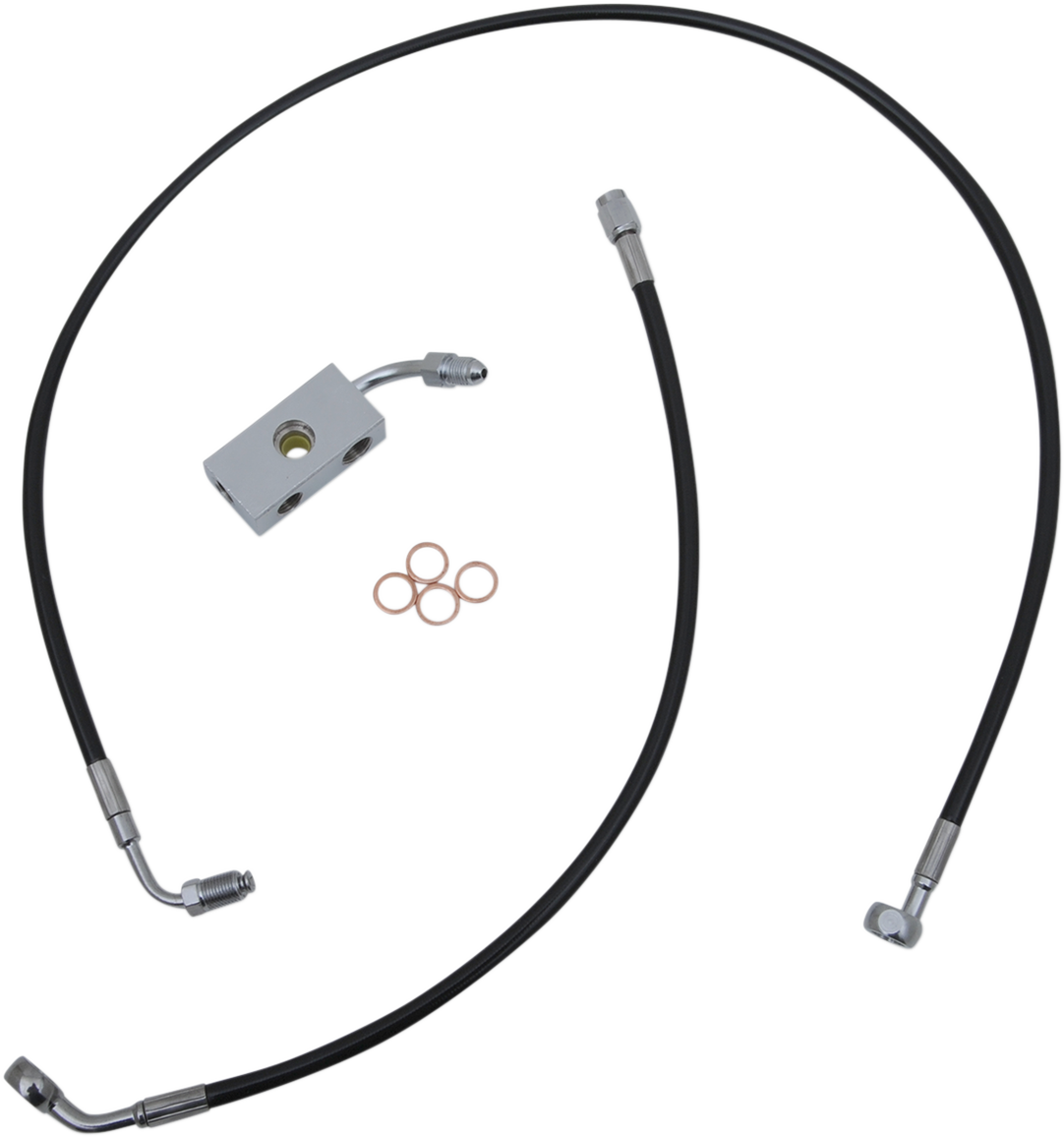LA Choppers Brake Line 12-14 St 18+ - Black