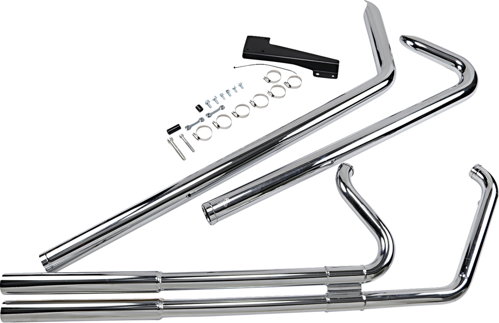 VANCE & HINES Big Shots Staggered Exhaust System - Long - Chrome - Softail