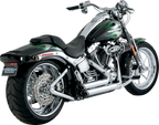 VANCE & HINES Shortshots Staggered Exhaust System - Matte Black Ceramic - Softail