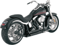 VANCE & HINES Shortshots Staggered Exhaust System - Matte Black Ceramic - Softail