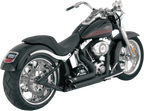 VANCE & HINES Shortshots Staggered Exhaust System - Matte Black Ceramic - Softail