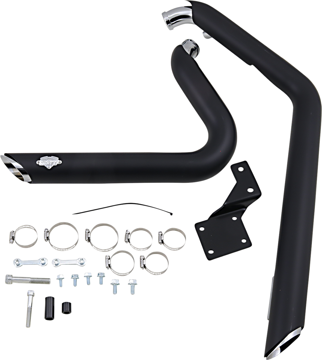 VANCE & HINES Shortshots Staggered Exhaust System - Matte Black Ceramic - Softail