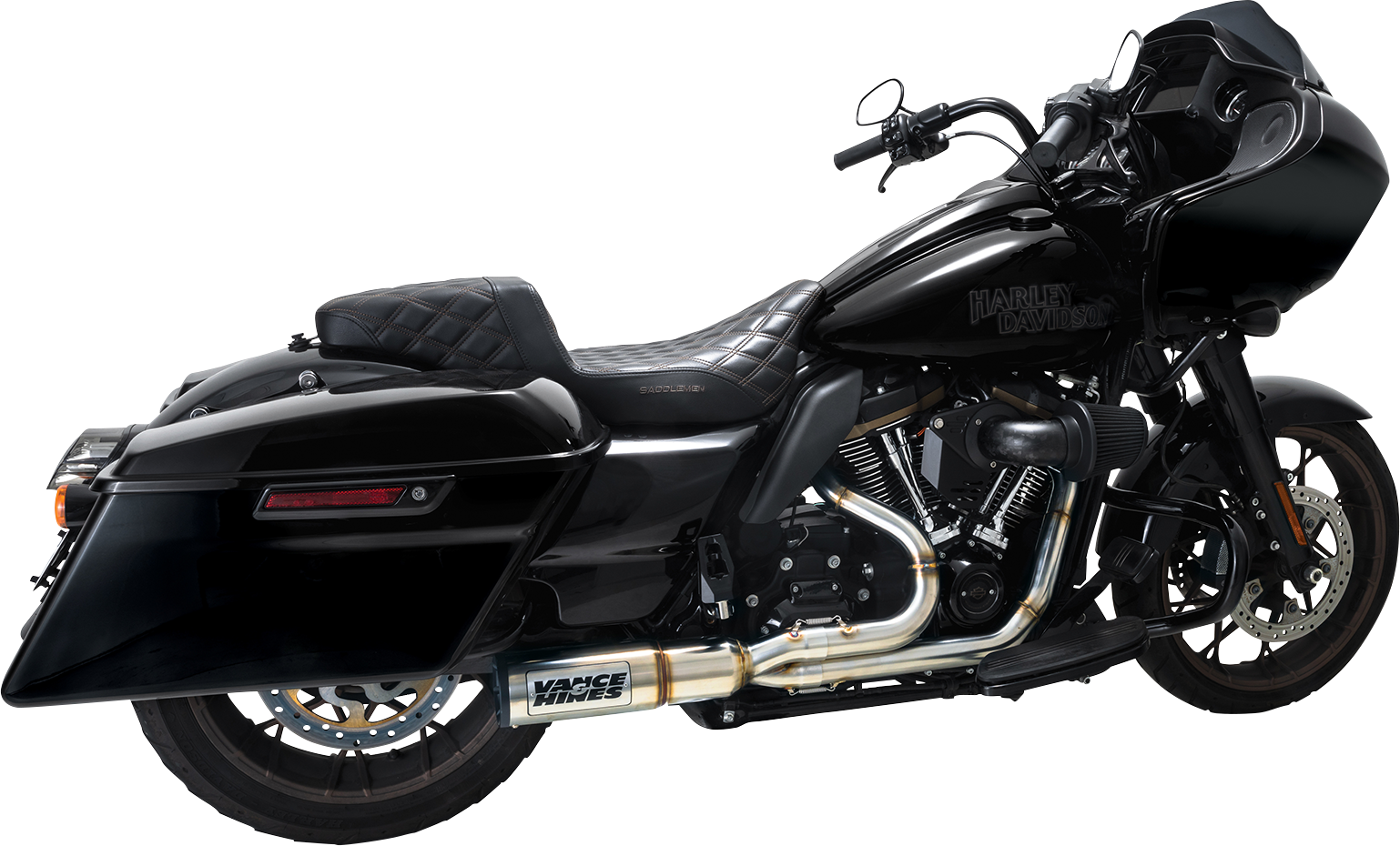 VANCE & HINES Hi-Output RR Exhaust System - Brushed