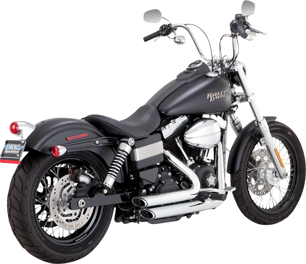 VANCE & HINES Shortshots Staggered Exhaust System - Matte Black