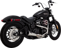 VANCE & HINES 2-into-1 Upsweep Exhaust System - Brushed - Stainless Steel