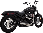 VANCE & HINES 2-into-1 Upsweep Exhaust System - Brushed - Stainless Steel