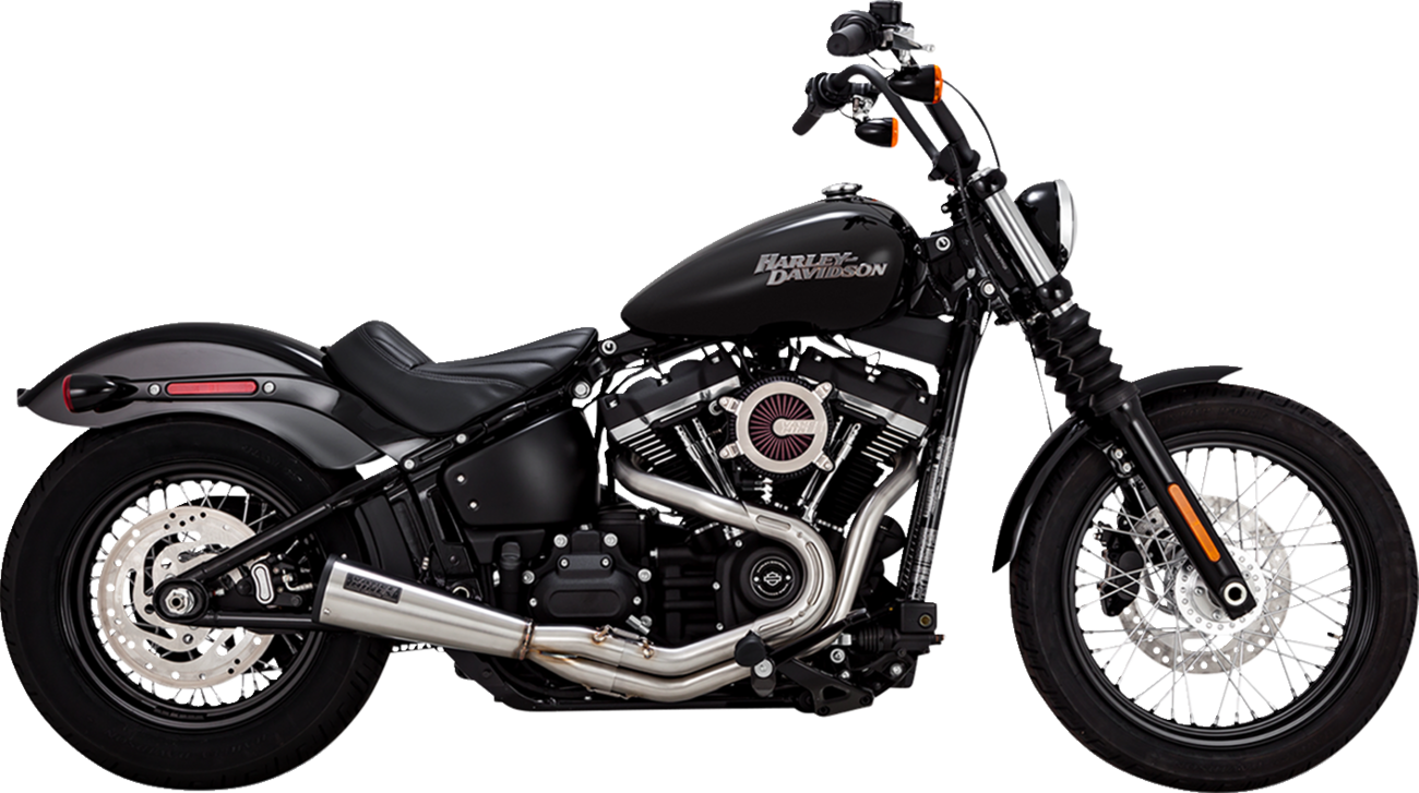 VANCE & HINES 2-into-1 Upsweep Exhaust System - Brushed - Stainless Steel