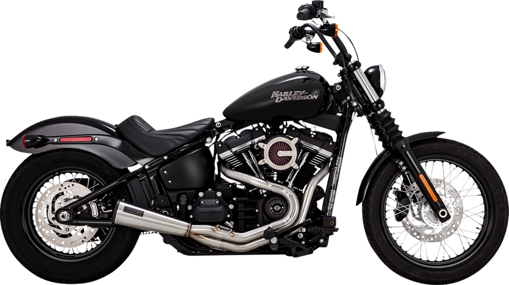 VANCE & HINES 2-into-1 Upsweep Exhaust System - Brushed - Stainless Steel