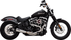VANCE & HINES 2-into-1 Upsweep Exhaust System - Brushed - Stainless Steel