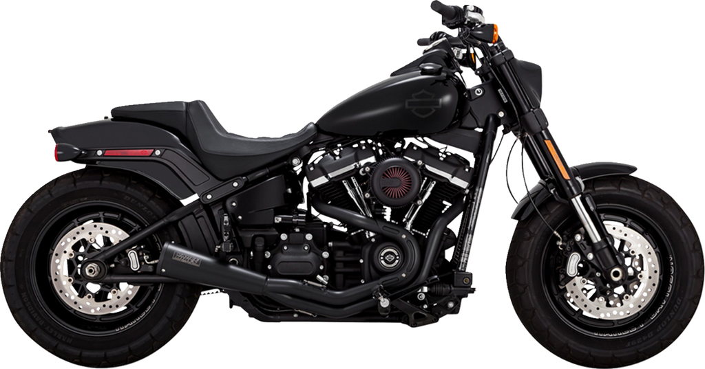 VANCE & HINES 2-into-1 Upsweep Exhaust System - Black - Stainless Steel