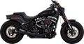 VANCE & HINES 2-into-1 Upsweep Exhaust System - Black - Stainless Steel