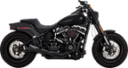 VANCE & HINES 2-into-1 Upsweep Exhaust System - Black - Stainless Steel