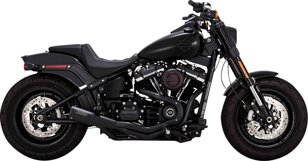 VANCE & HINES 2-into-1 Upsweep Exhaust System - Black - Stainless Steel