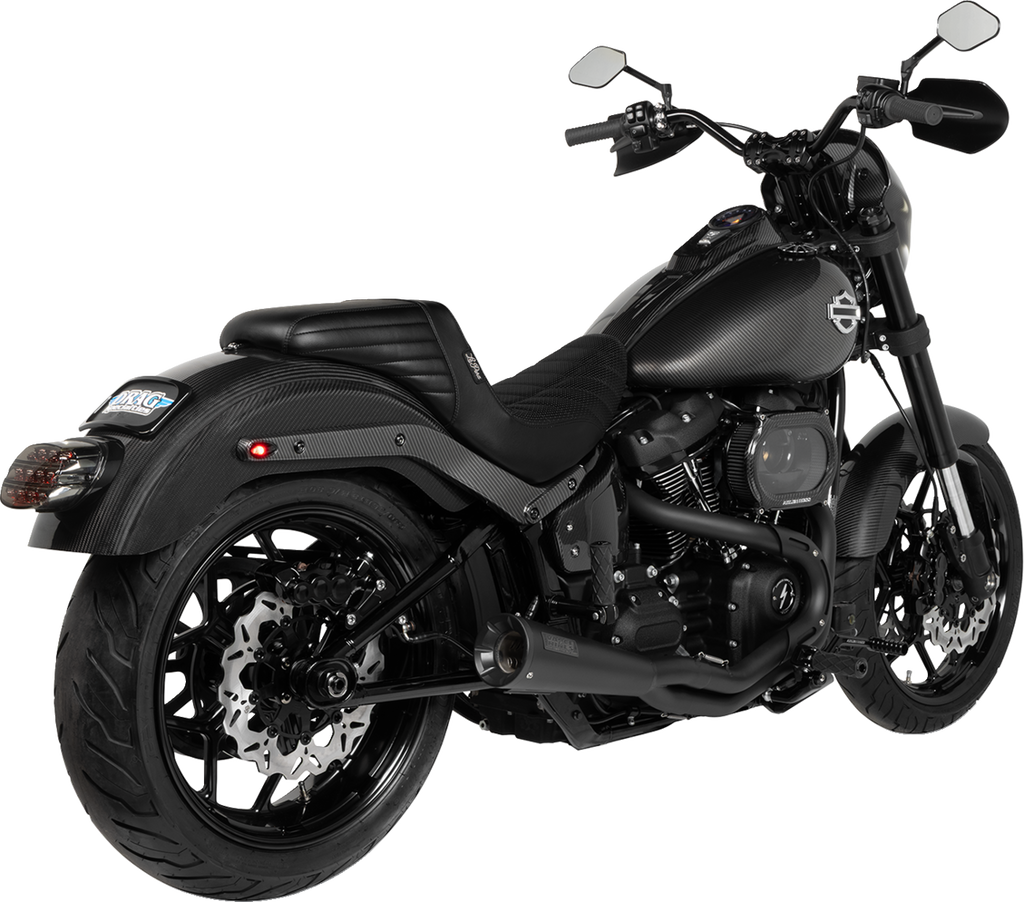 VANCE & HINES 2-into-1 Upsweep Exhaust System - Black - Stainless Steel