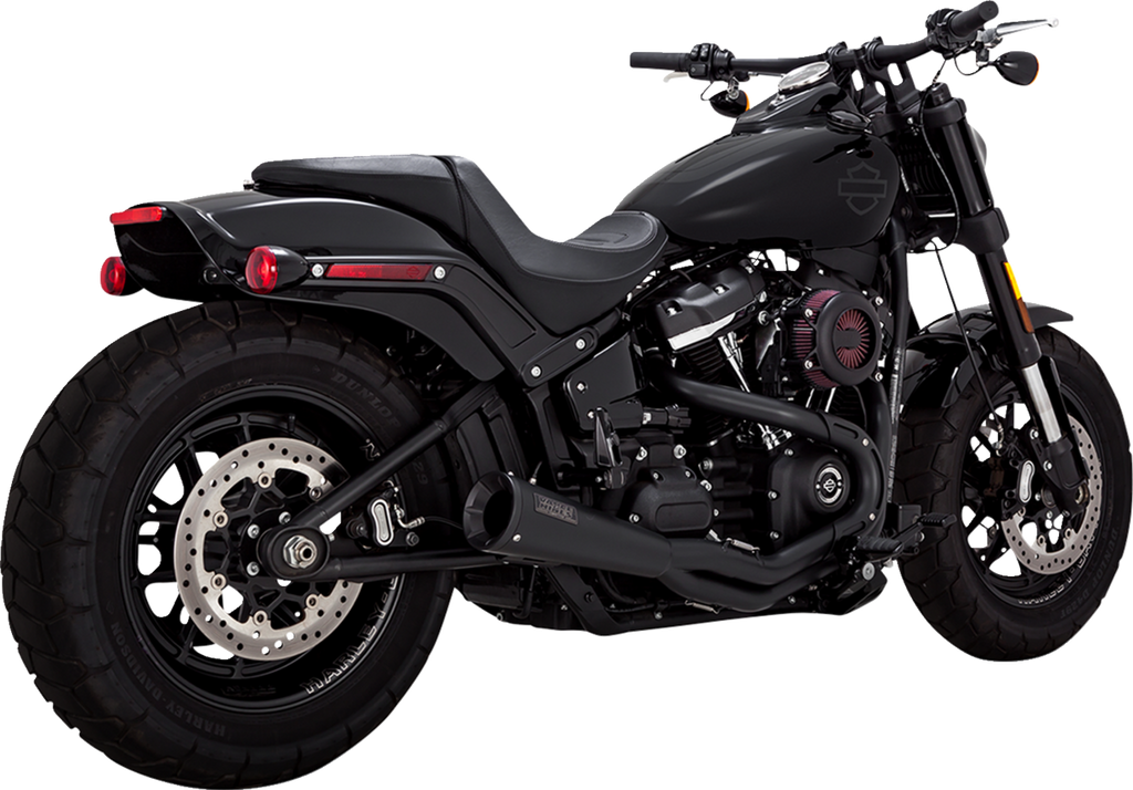 VANCE & HINES 2-into-1 Upsweep Exhaust System - Black - Stainless Steel