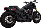 VANCE & HINES 2-into-1 Upsweep Exhaust System - Black - Stainless Steel