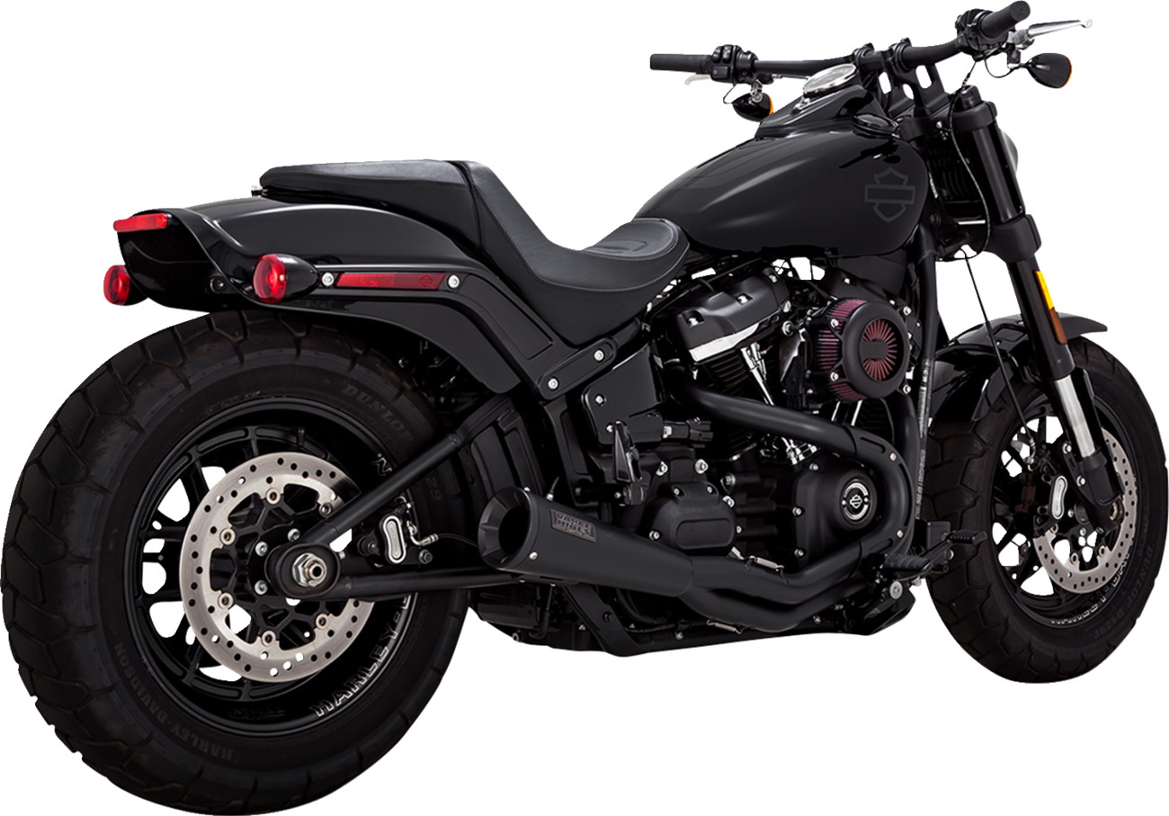 VANCE & HINES 2-into-1 Upsweep Exhaust System - Black - Stainless Steel