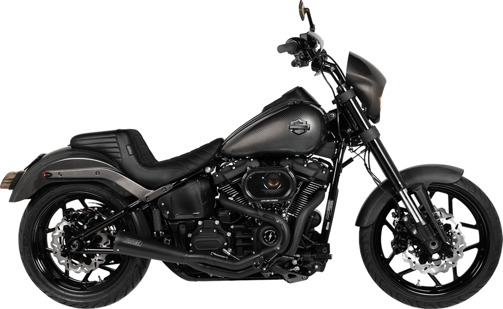 VANCE & HINES 2-into-1 Upsweep Exhaust System - Black - Stainless Steel