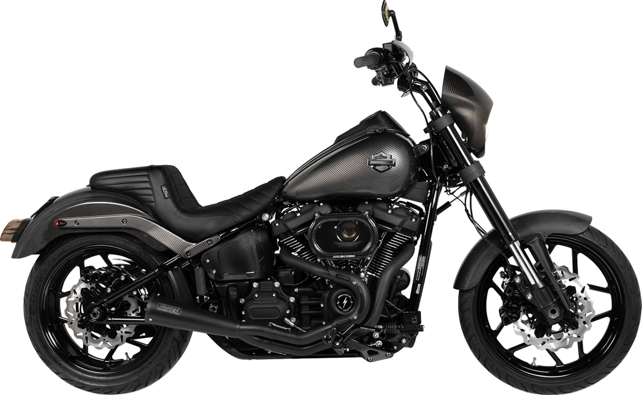 VANCE & HINES 2-into-1 Upsweep Exhaust System - Black - Stainless Steel