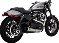 VANCE & HINES 2-into-1 Upsweep Exhaust System - Brushed - Stainless Steel
