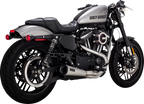 VANCE & HINES 2-into-1 Upsweep Exhaust System - Brushed - Stainless Steel