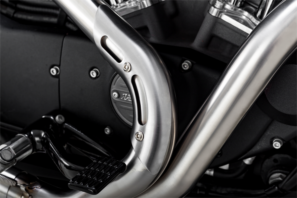 VANCE & HINES 2-into-1 Upsweep Exhaust System - Brushed - Stainless Steel